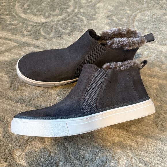 Toms Bryce 9 slip on suede mid sneaker faux fur trim 2902 - Picture 10 of 10